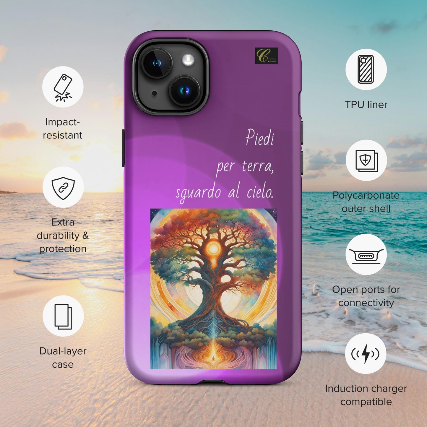 Cover iPhone rigida viola