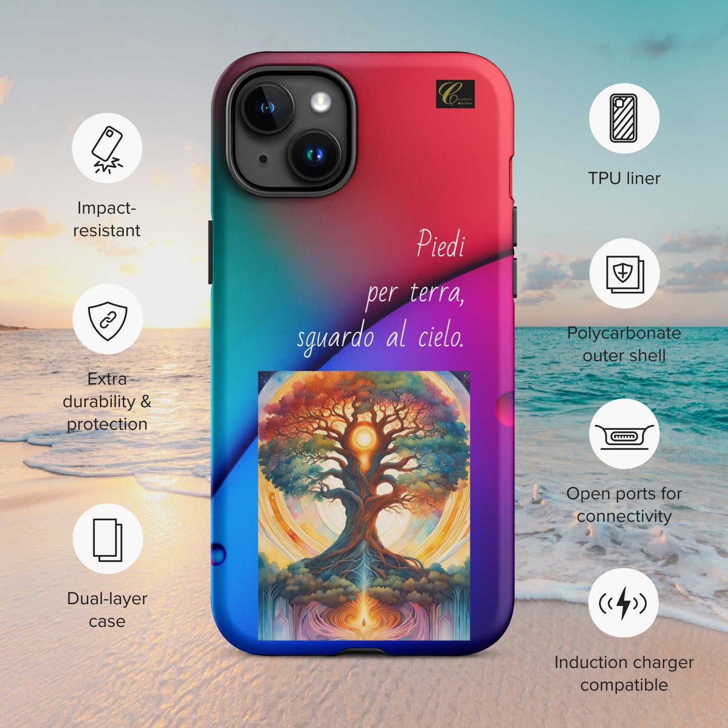 Cover iPhone rigida rossa