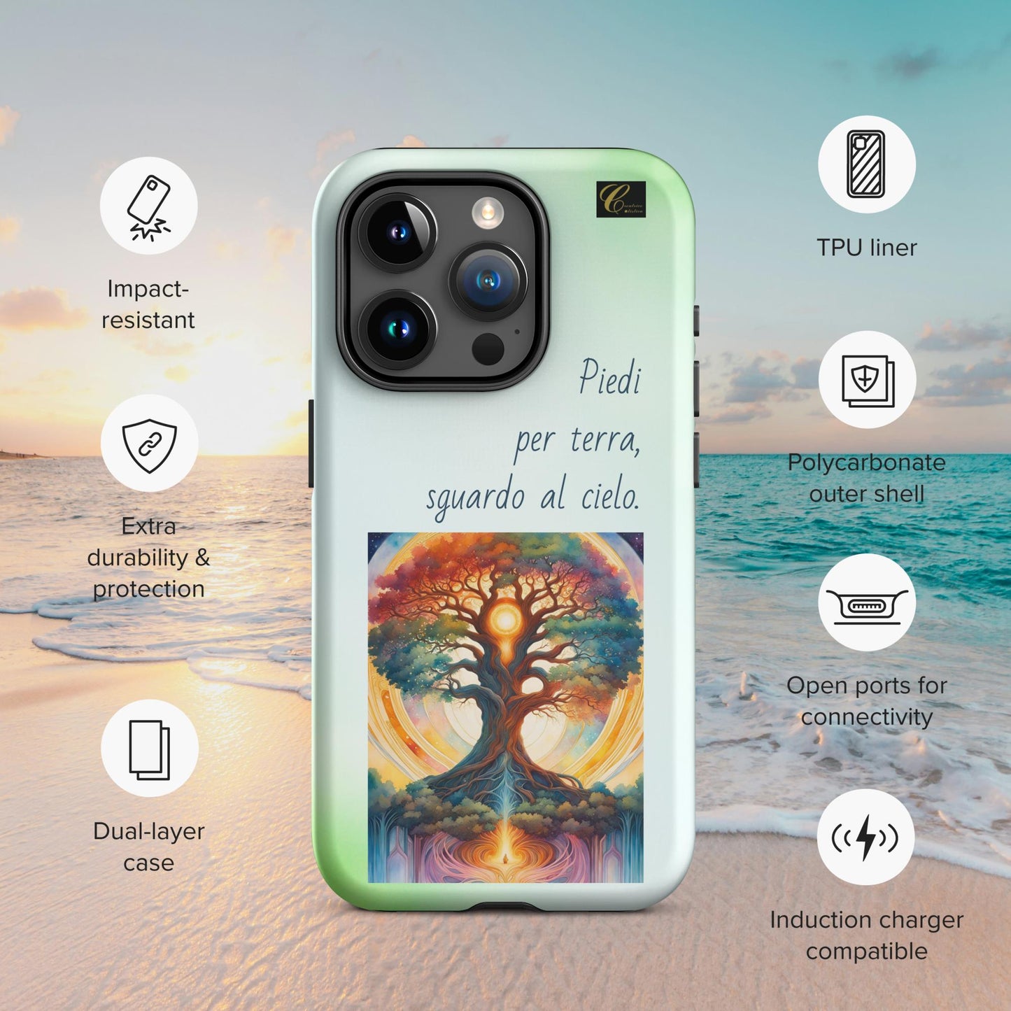 Cover iPhone rigida verde