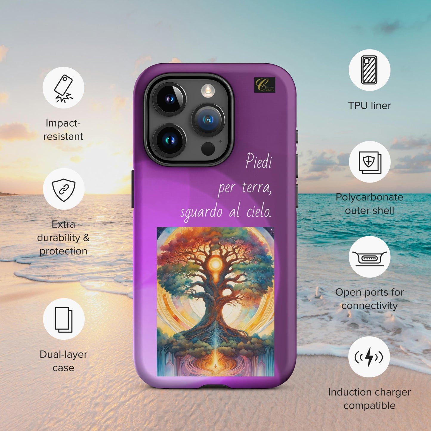 Cover iPhone rigida viola