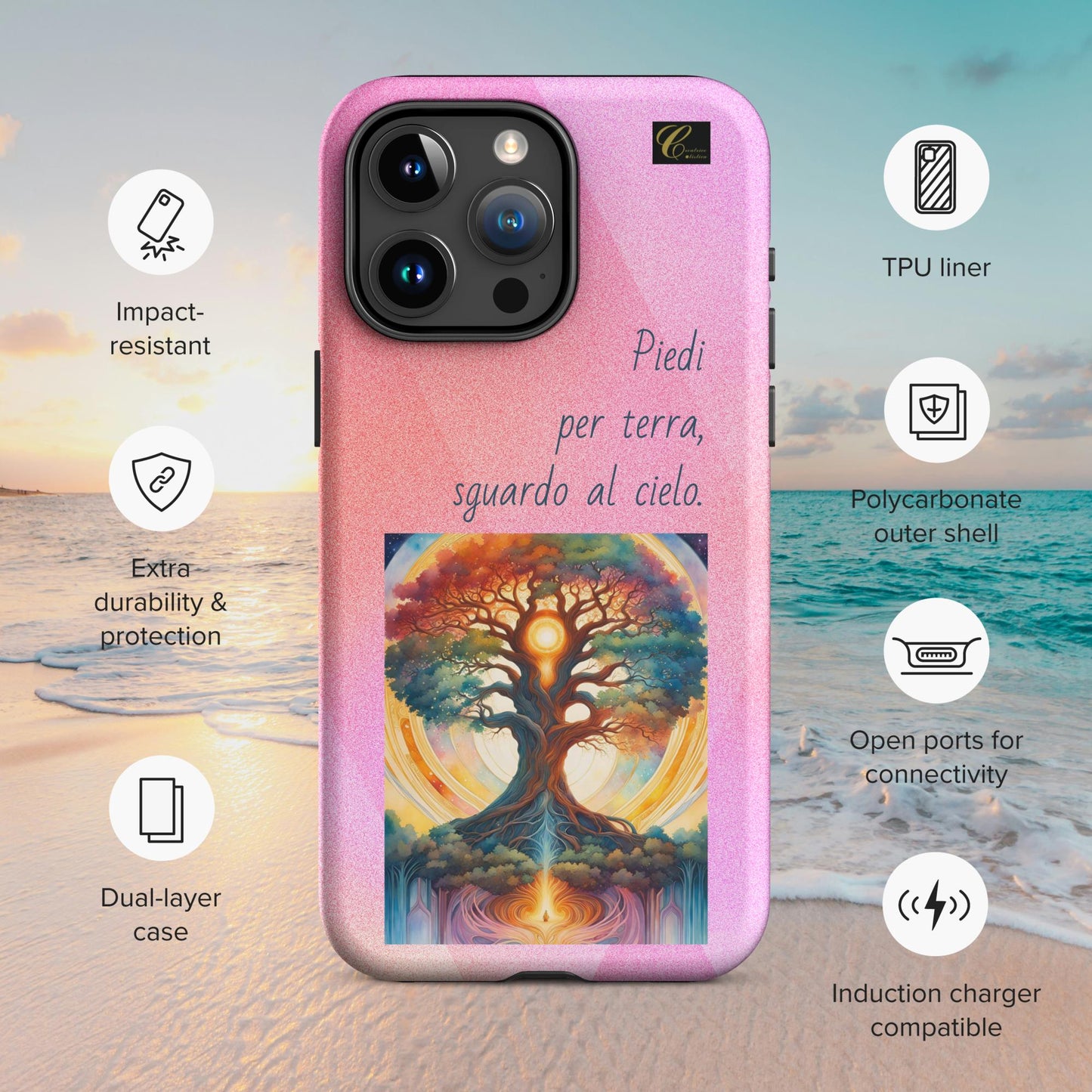 Cover iPhone rigida rosa