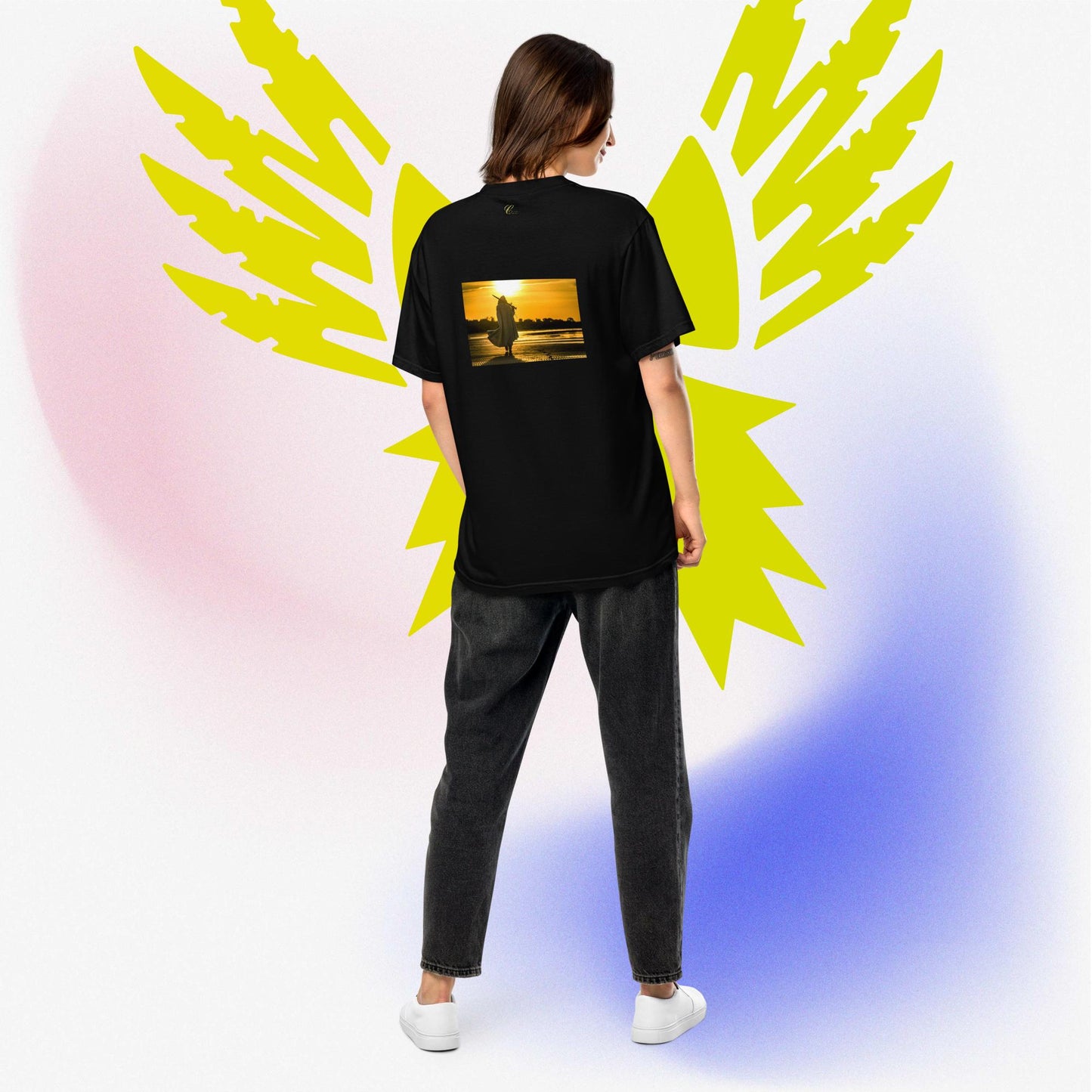 T-shirt pesante unisex Cavaliere di Luce