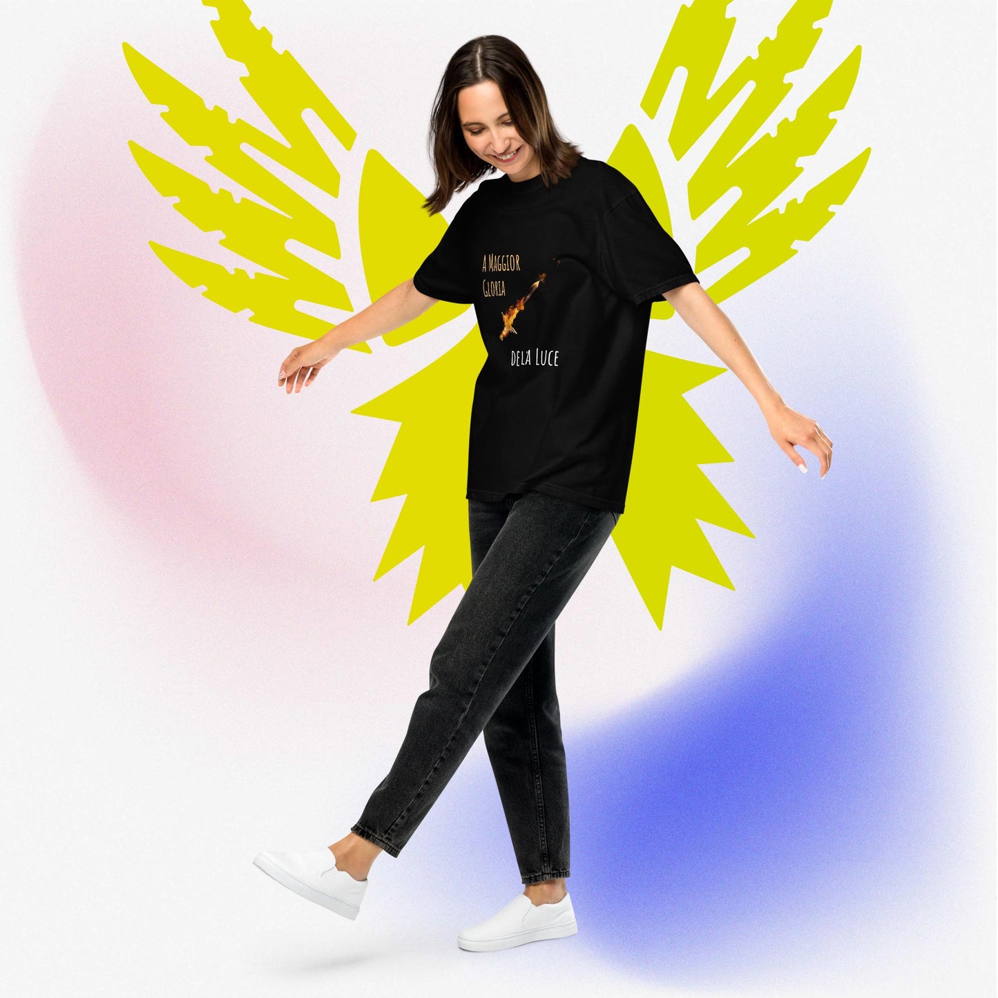 T-shirt pesante unisex Cavaliere di Luce