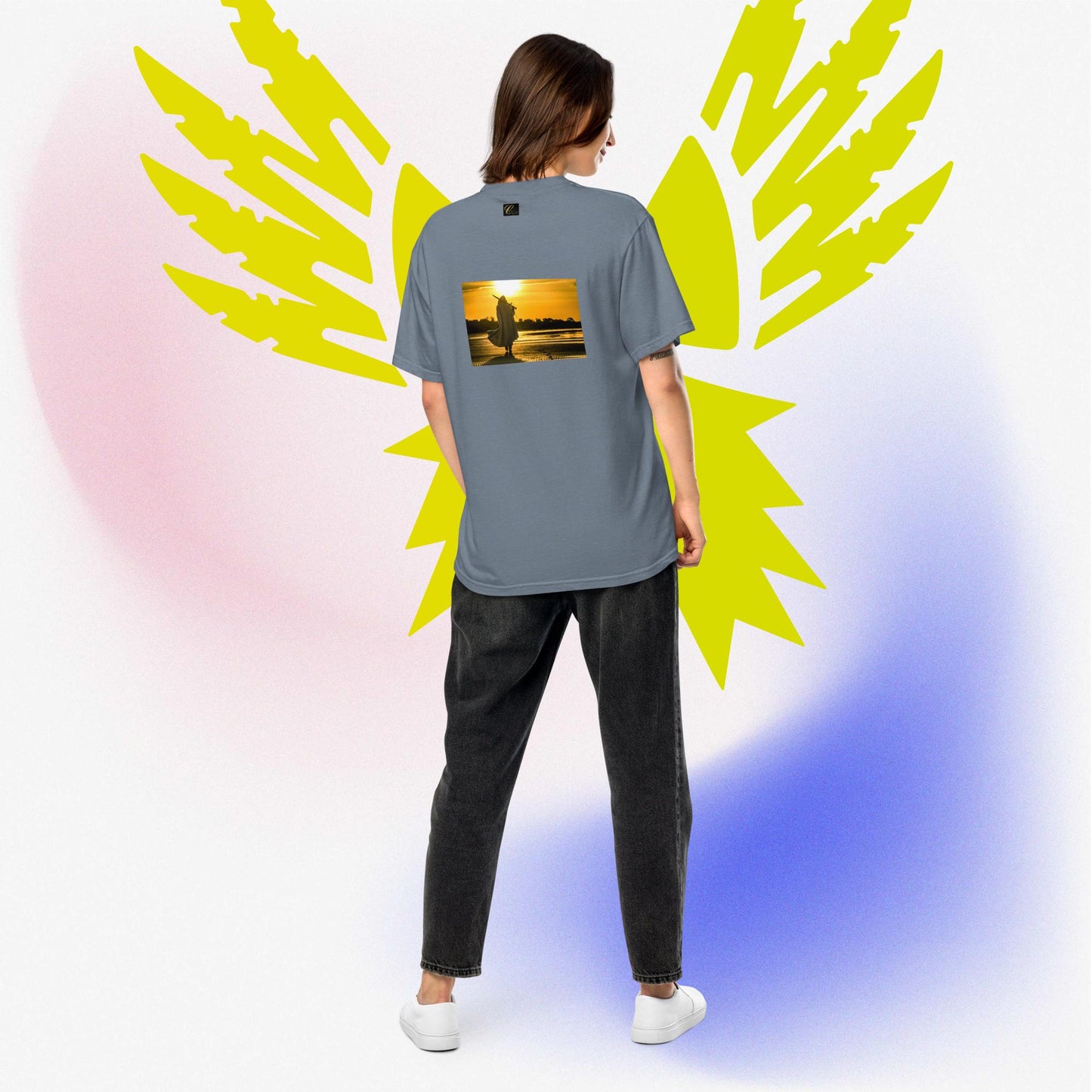 T-shirt pesante unisex Cavaliere di Luce