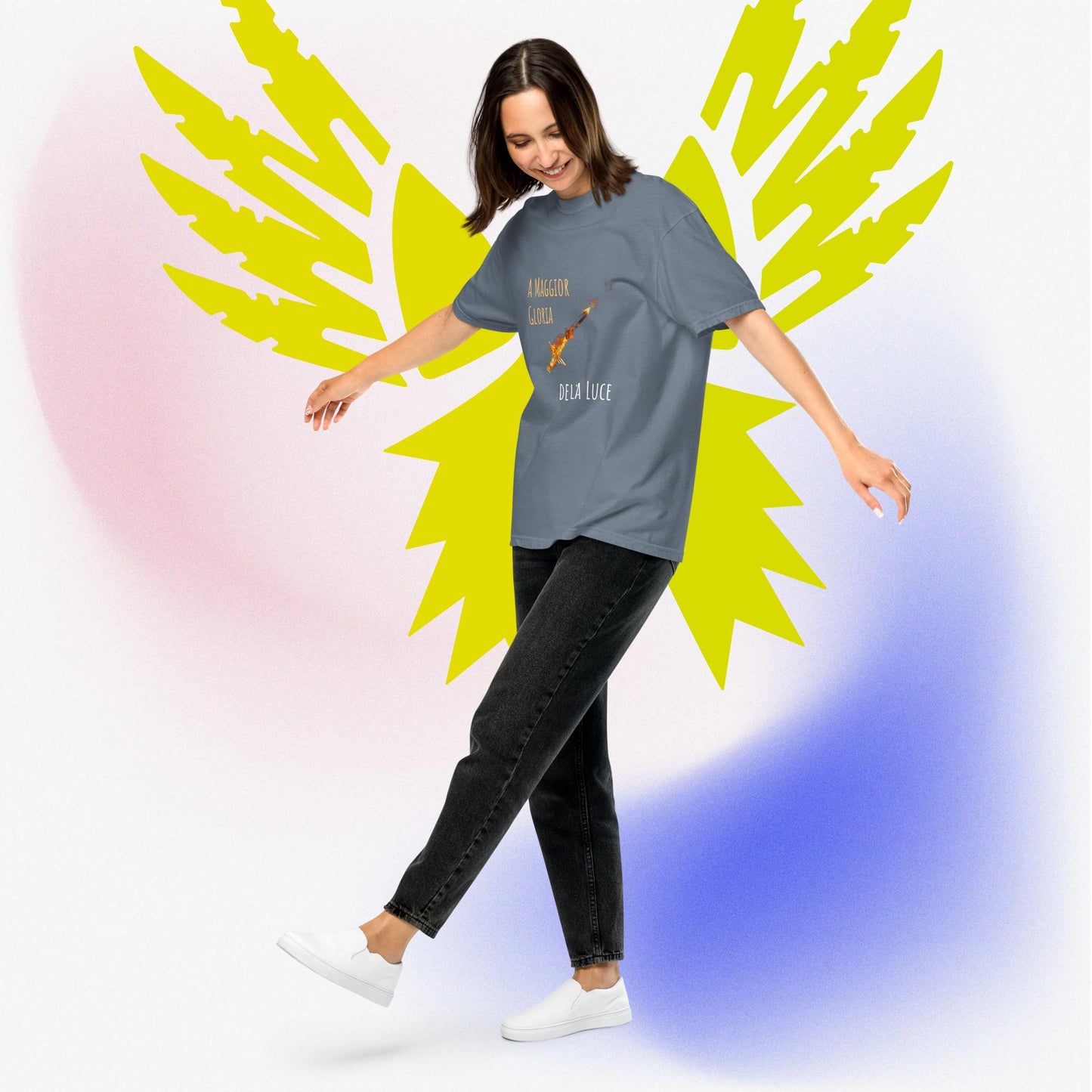 T-shirt pesante unisex Cavaliere di Luce