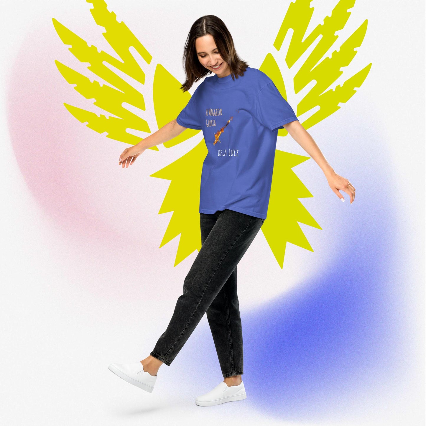 T-shirt pesante unisex Cavaliere di Luce