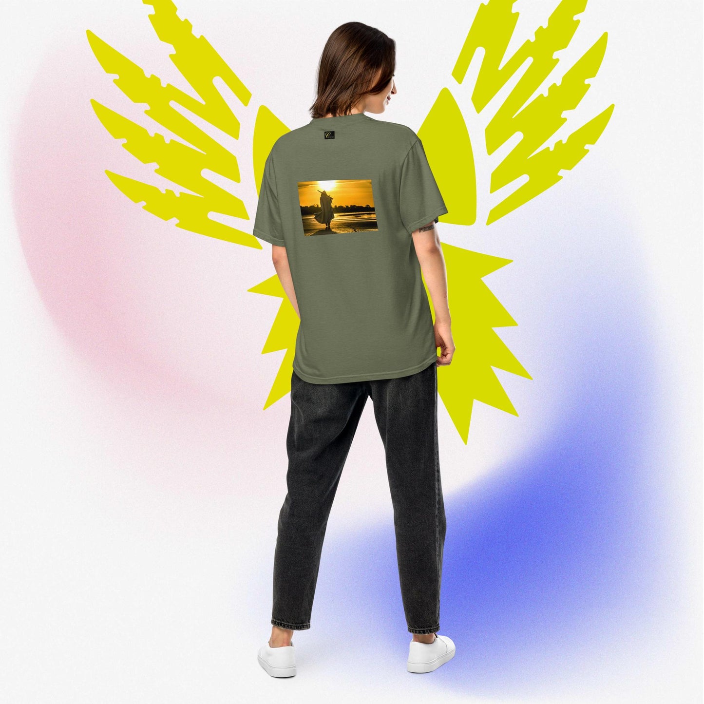 T-shirt pesante unisex Cavaliere di Luce