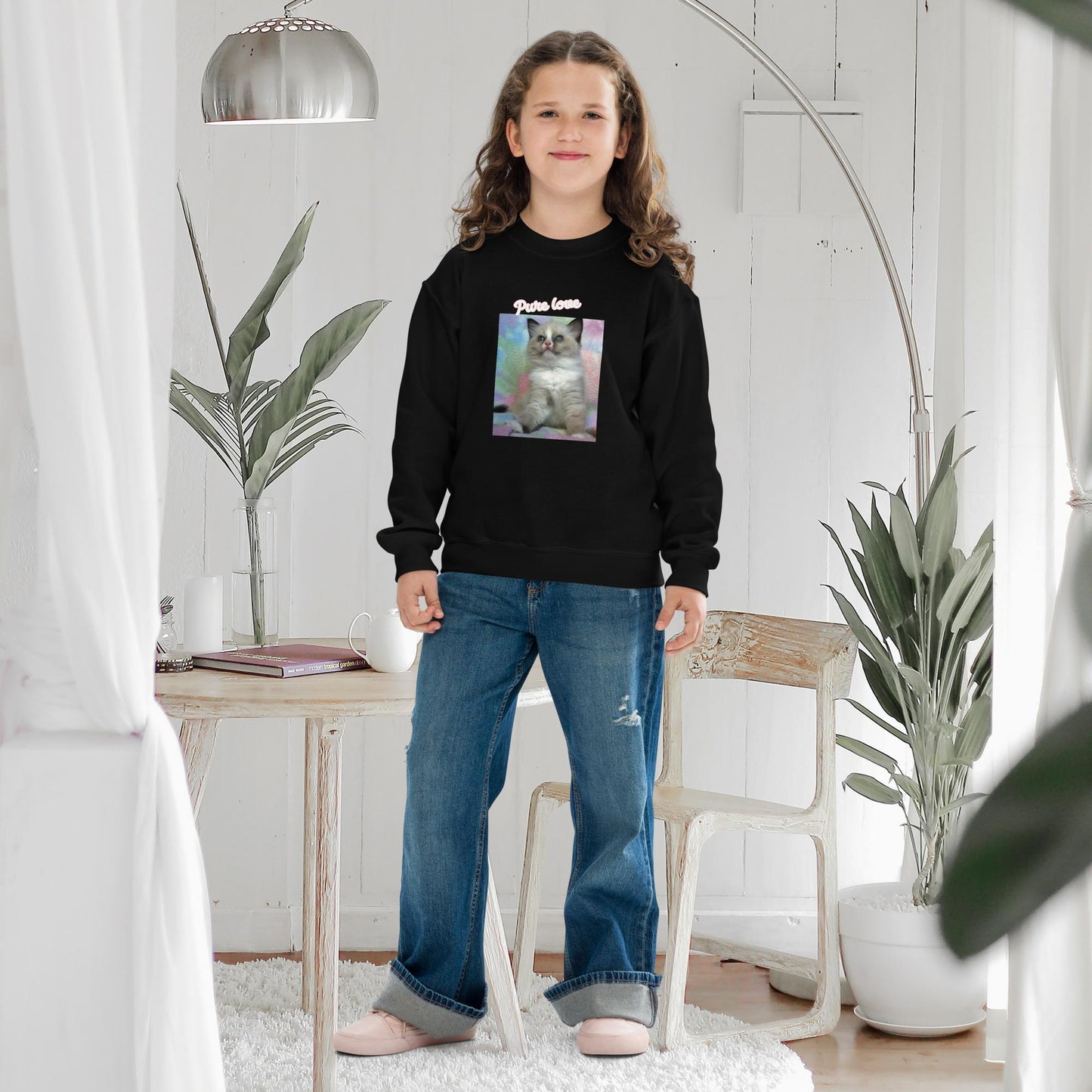 Felpa girocollo ragazzi Fluffy