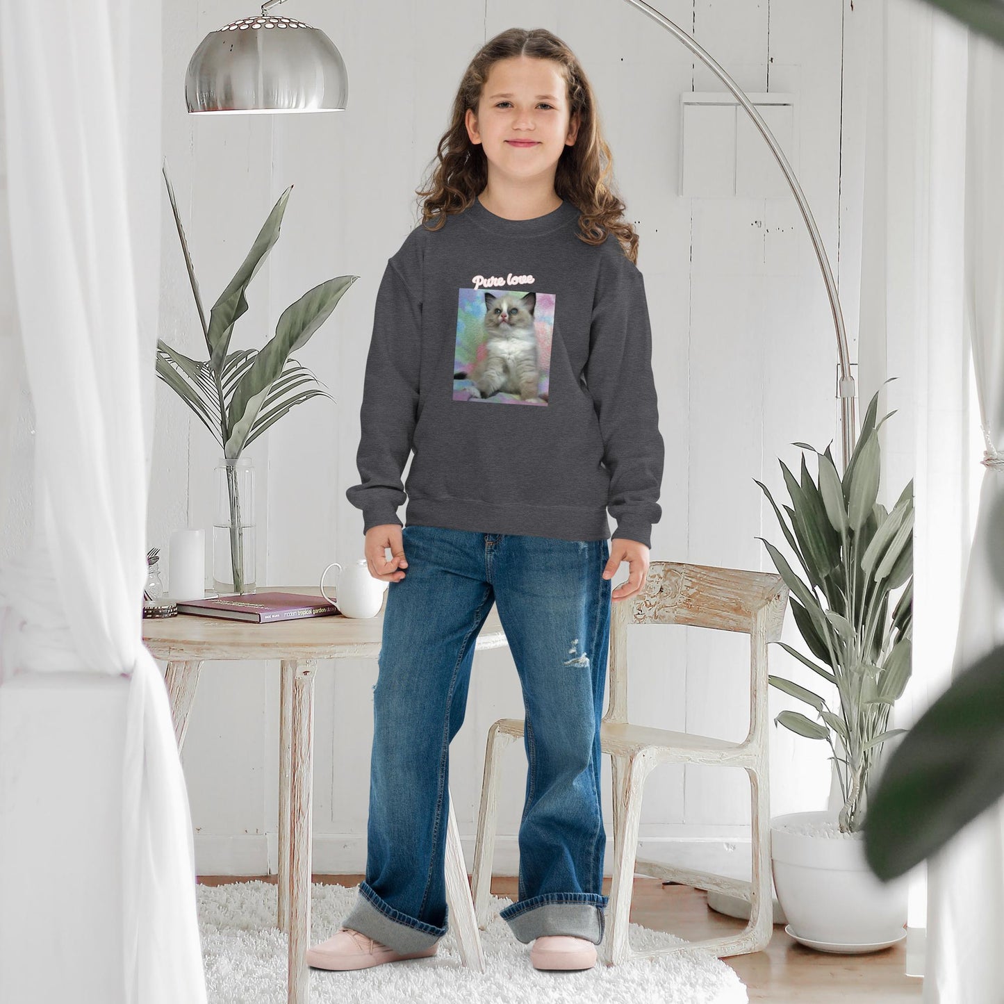 Felpa girocollo ragazzi Fluffy