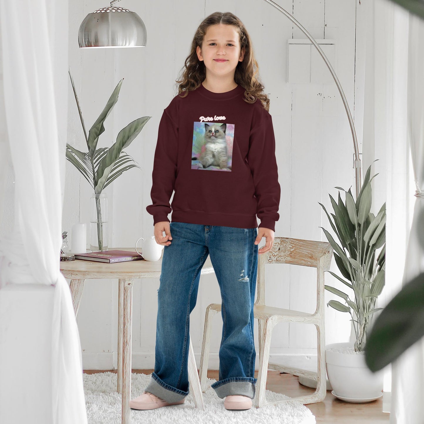 Felpa girocollo ragazzi Fluffy