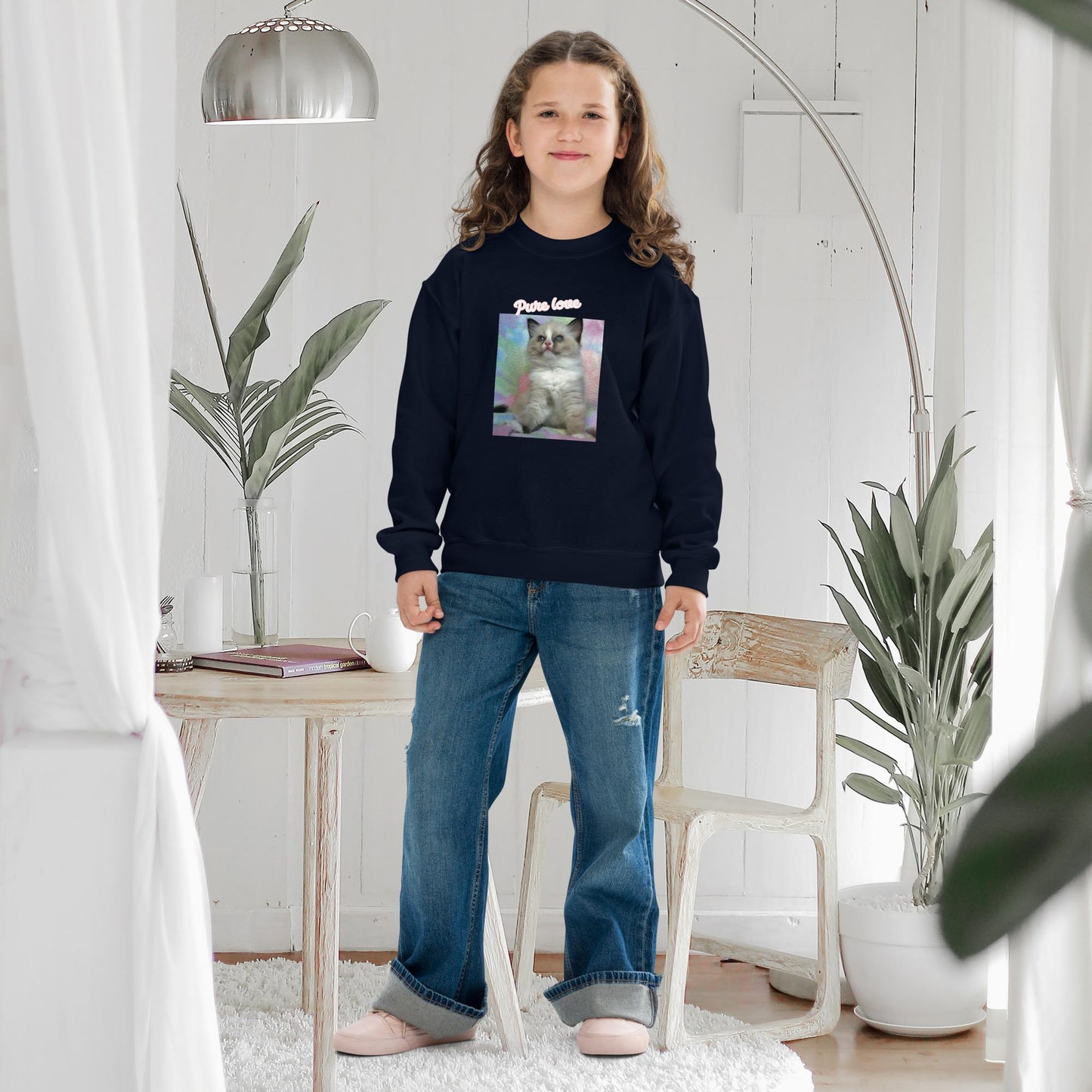 Felpa girocollo ragazzi Fluffy