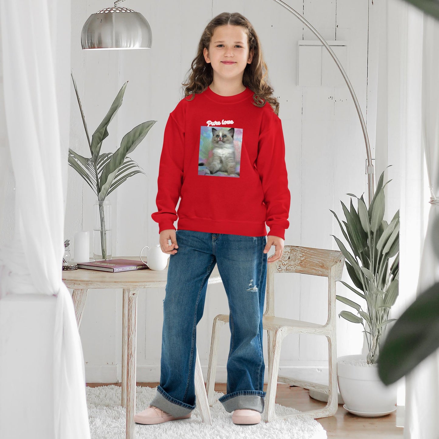 Felpa girocollo ragazzi Fluffy