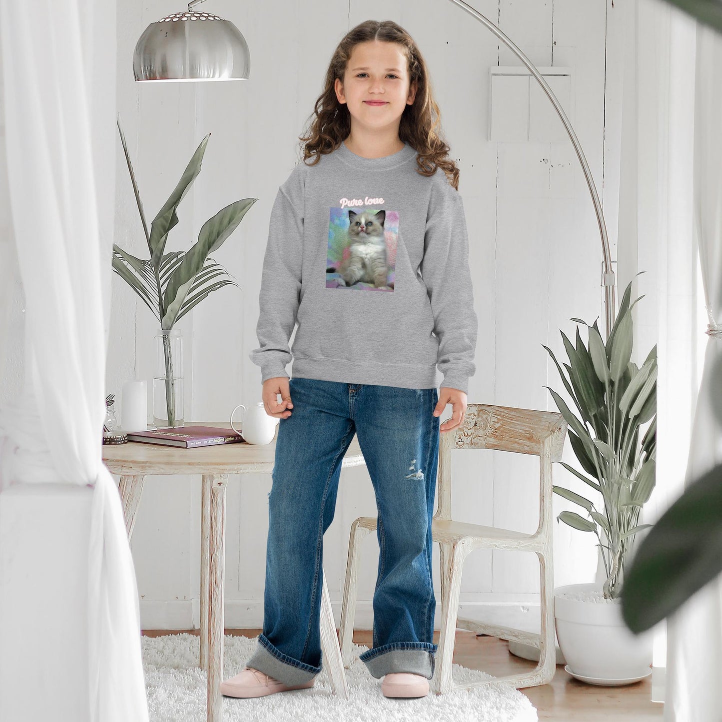 Felpa girocollo ragazzi Fluffy